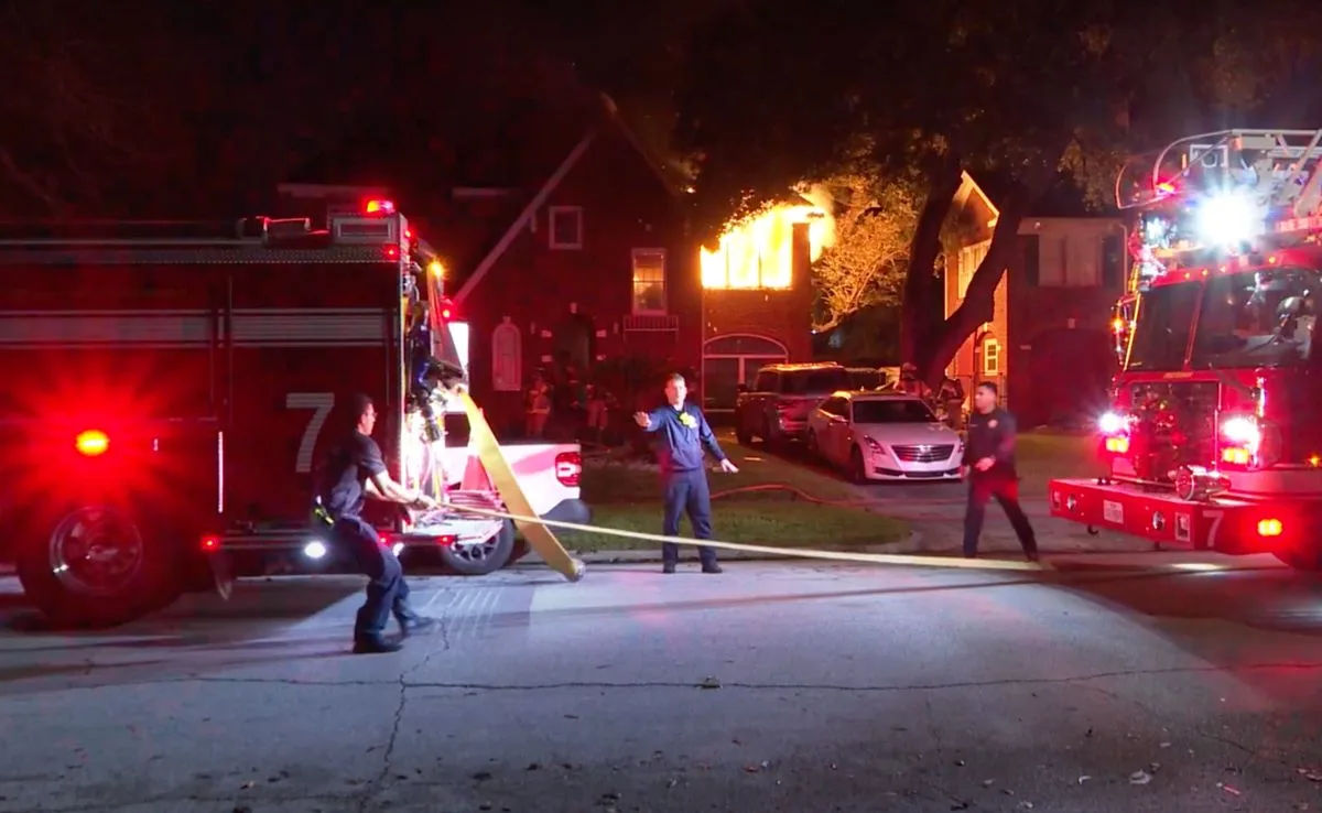 Beyoncé's childhood home caught fire on Christmas Day.